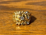 14k Gold Nugget Style Ring