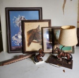 Signed Horse Paintings, Horse Statue and More