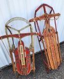 Two Vintage Sleds - Trail Breaker and Champion