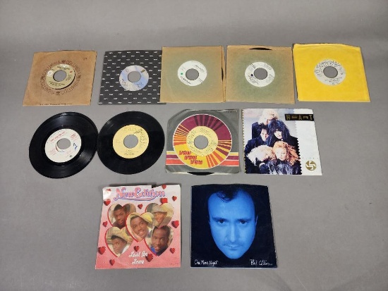 Group of Promo 45 records - Phil Collins, Eagles and More