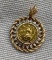 Chinese 10 Yuan Panda Gold Coin in 14k Gold Bezel with Diamonds