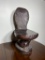 Wood Carved African Tribal Chair/Palaver with Elephant Motif