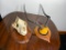 African Hyena Skull + Antlers Mount