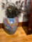 Peacock Themed Vase with Peacock Feathers