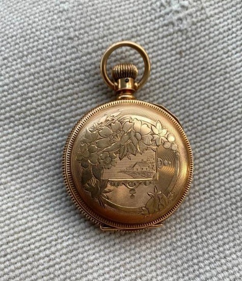 Elgin Pocket Watch in 14k Gold Dueber Case 56.1 grams