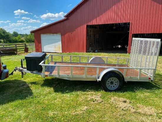 Very Nice 6' x 12' Aluminum Trailer with Wooden Deck Carry-On