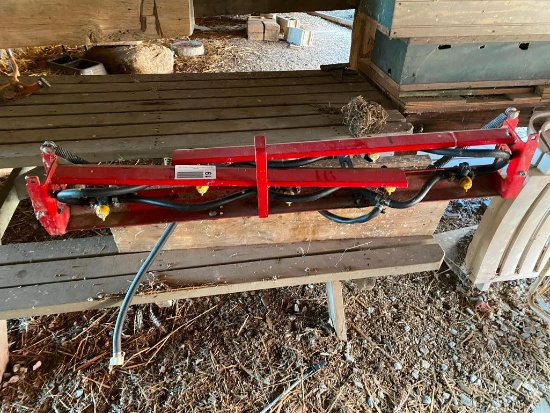 Sprayer Unit Mounted to Wood Blocks