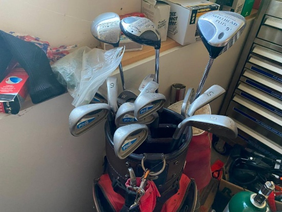 Two Sets of Golf Clubs in Bags