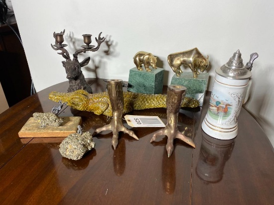 Group Lot of Vintage Animal, Hunt Themed Decorative Items