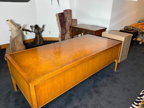 Rugs, Large Desk, Small Desk, File Cabinet lot
