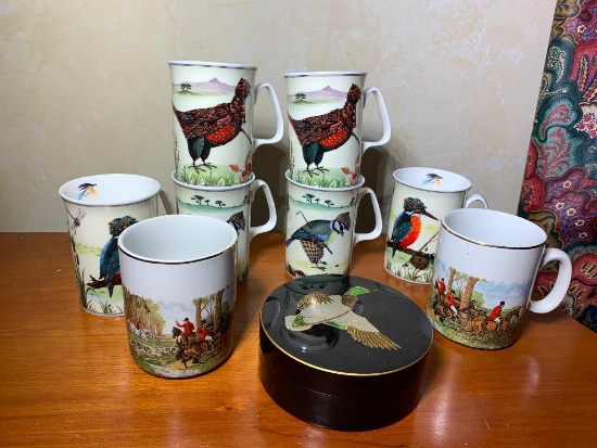 Otagiri Japan Duck Themed Coasters, Hunt Themed Mugs & Jani Tully Chaplin "Flights of Fancy" Mugs
