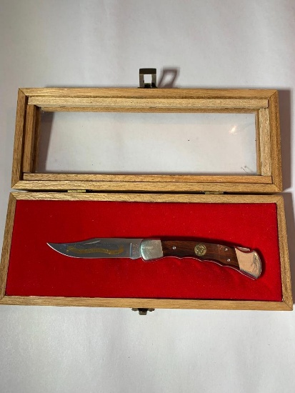 Ducks Unlimited Canada 50 Years of Conservation Buck 110 Knife with Display Case
