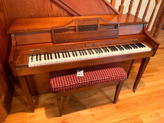 Baldwin Spinet Piano with Bench & Music