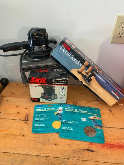 Skil Palm Sander, Craftsman Sheet Sander & Ryobi Detail Sander