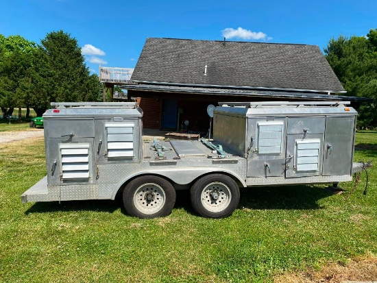 CPH 8 Hole Sporting Dog Trailer with Batteries, Water, Electric