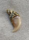 14k Gold Diamond, Ruby, Emerald and Enamel Pendant