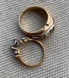 2 14k Gold Rings - 13.2 grams Total