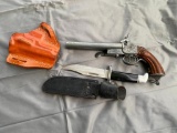 Buck Knife, Decorative Pirate Pistol, Holster