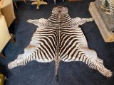 Large Vintage Zebra Hide Rug