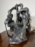 Carved Soapstone African Birds Sculpture