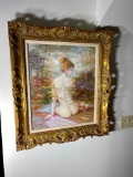 Vintage Oil on Canvas Painting of a Nude Lady