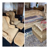 Leopard Print Rug and Furniture Lot