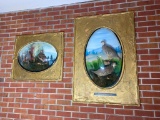 2 Kitschy Vintage Framed Taxidermy Bird Displays