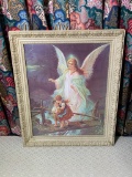 Framed Guardian Angel Print Artwork
