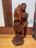 Carved Wooden Sculpture of Successful African Hunter