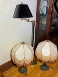 (2) Table Lamps & (1) Floor Lamp