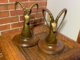 Brass & Wood Bookends