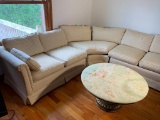 Marble Top Table & Highland House of Hickory Inc Sectional Couch