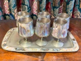 Shell Embossed Cordial Set