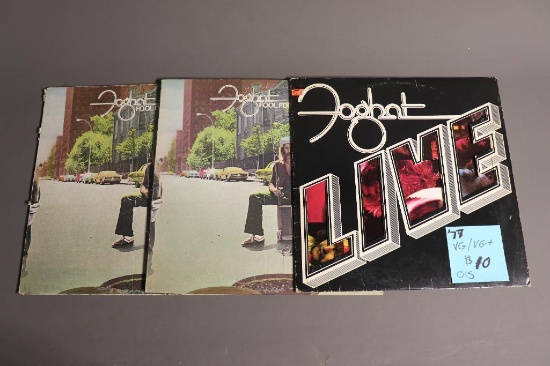 3 Vintage Foghat Record Albums