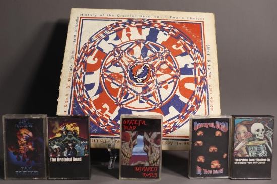 Grateful Dead Record Album + 5 Cassette Tapes