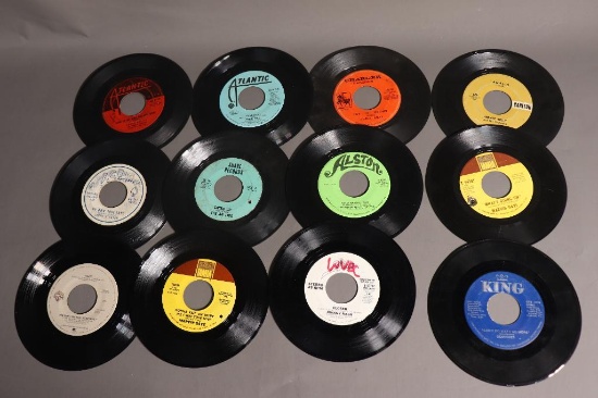 Group lot of 12 vintage 45 records