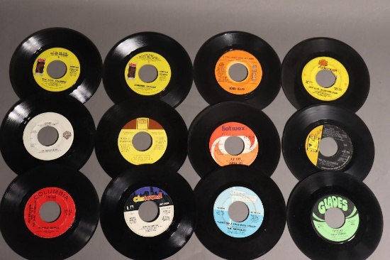 Group lot of 12 vintage 45 records