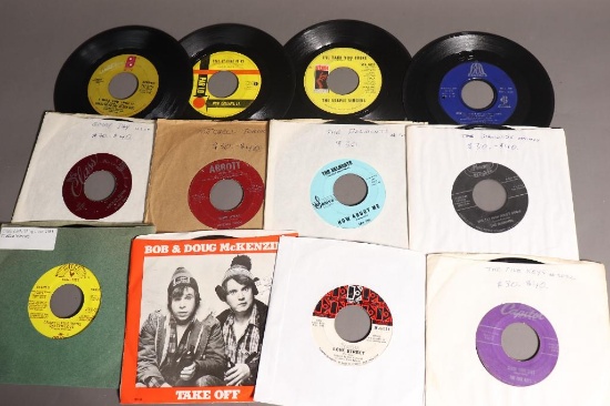 Group lot of 12 vintage 45 records