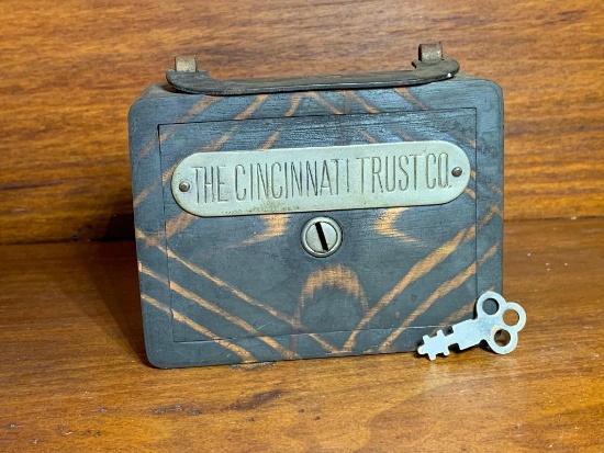 Vintage "The Cincinnati Trustco Bank" by C.O. Burns Co. NY (Key Fits, Could Not Get It Open)