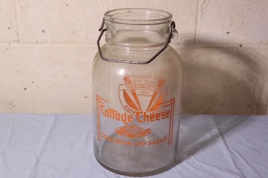 Vintage Hi. Grade Milk Co. Cottage Cheese Jar