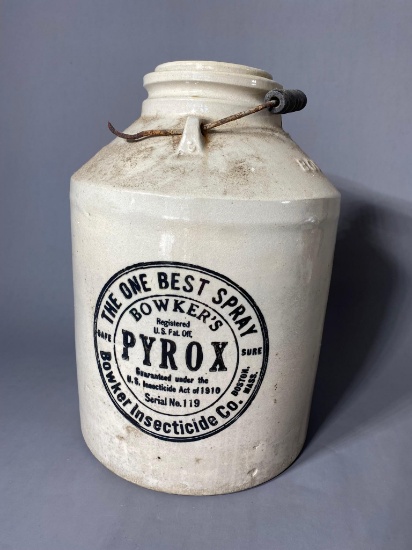Rare Stoneware Pyrox Poison Advertising Jug