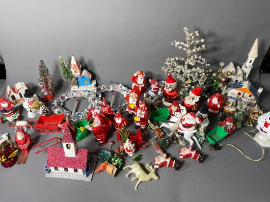 Large Group Lot of Vintage Christmas Decorations