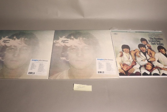 Group of 3 Sealed Vintage Beatles and John Lennon Records