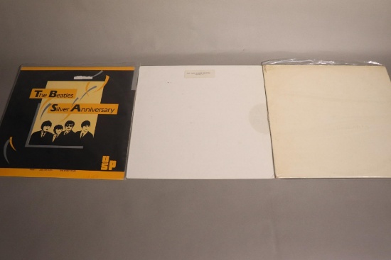 3 Vintage Beatles Records, Silver Anniversary, The John Lennon Special Record 4, The White Album