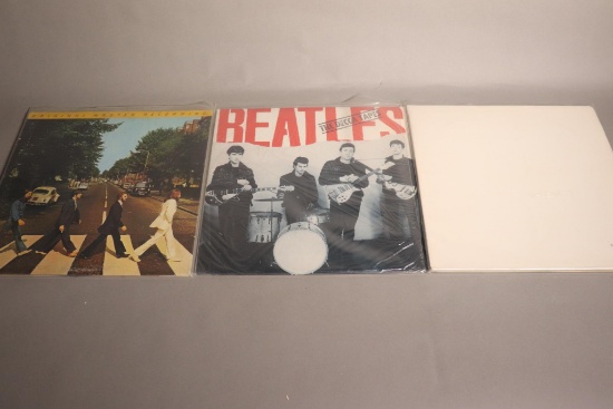 3 Vintage Beatles Records, Abbey Road, The Decca Tapes, The White Album