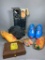 Dolls, Vintage Hat & Wooden Clogs