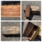 Early Antique Hide Covered Trunk with Inscription on Bottom