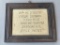 Early Hand Written Sign - Wm. H. Green, Lyceum Drummer