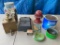 Old Siren or Horn, Mailbox, Asian Canteen with Spout, Matchbooks, Lead
