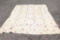 Early Antique Embroidered Quilt with Floral Motif